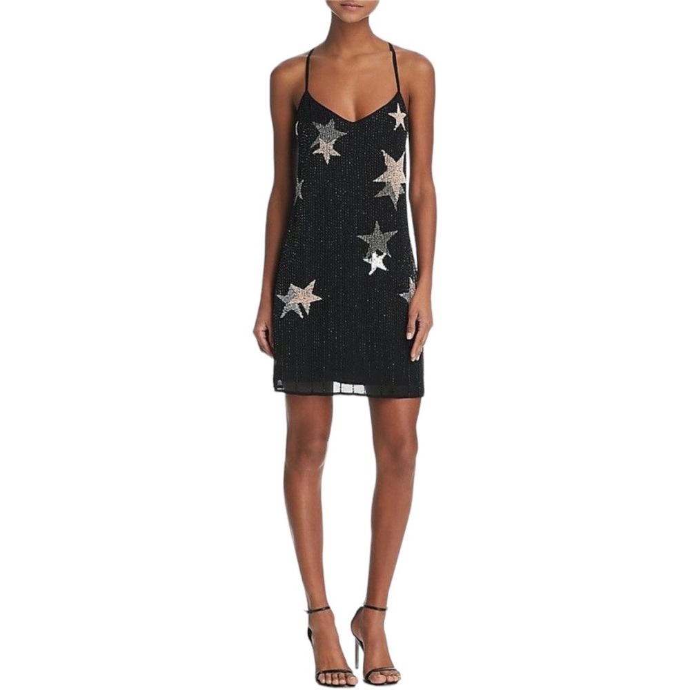 Guess Sierna Star Dress Size XS in Jet Black